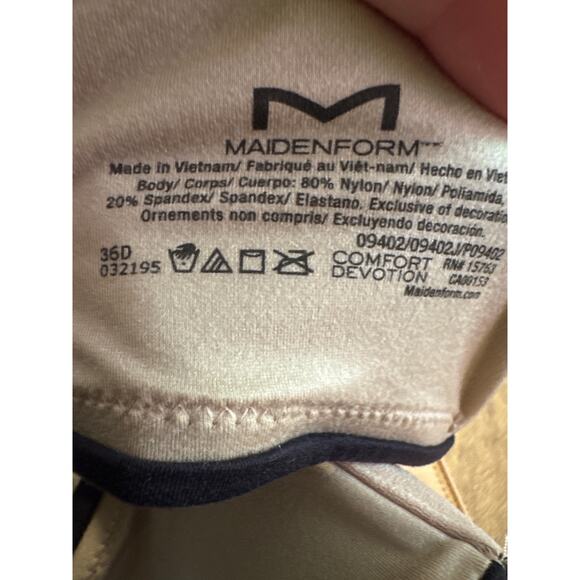 Brand New Maidenform Women's Size 36D 4 Way Stretch Cup Bra Black - Picture 7 of 8